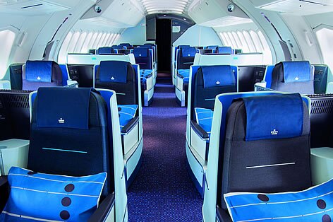 KLMオランダ航空 ビジネスクラスシート一例