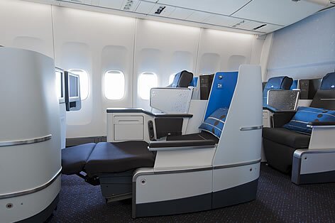 KLMオランダ航空 ビジネスクラス シート一例