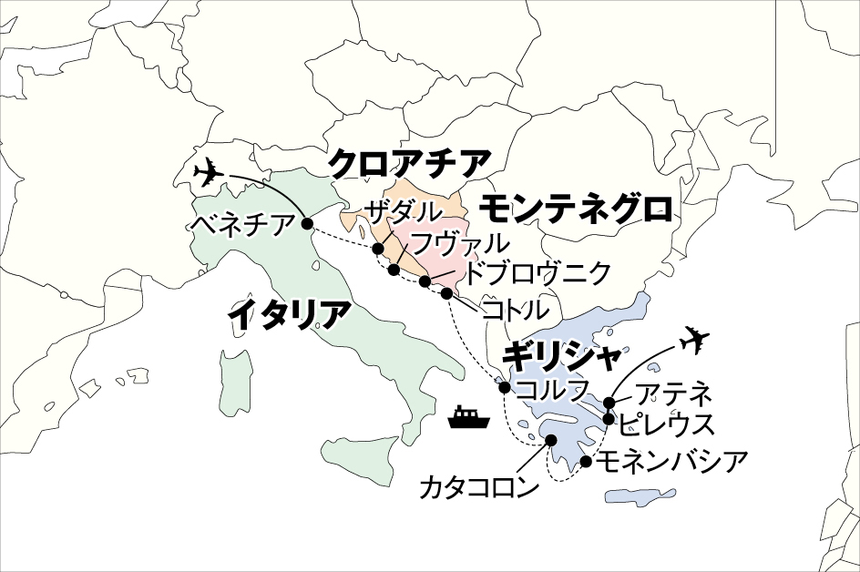 イタリア旅行・ツアー｜○添乗員同行○憧れの帆船ウィンドサーフで航く 世界遺産を巡るアドリア海クルーズ13日間【海側A】【HIS 海外旅行】